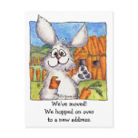 New Address, We Moved! Rabbits Postcard postcards