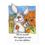 New Address, We Moved! Rabbits Postcard postcards