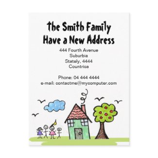 New Address 'We're Moving' House Notification postcard