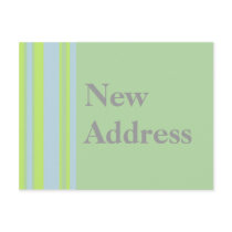 New Address yellow grey blue stripes postcards by DonnaGraysonAbstract New Address yellow grey blue stripes postcards