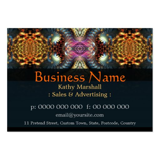 New Age Fantasy Art Business card (front side)