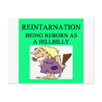 new age hillbilly joke postcards
