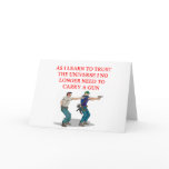 new age psycho saying greeting card