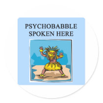 new age psychology design round sticker