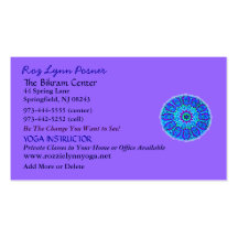 New Age Yoga Profile Card Business Card
