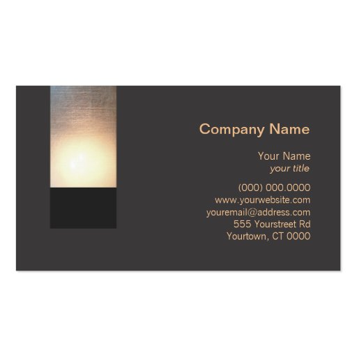 New Age Zen Glow Business Card (front side)