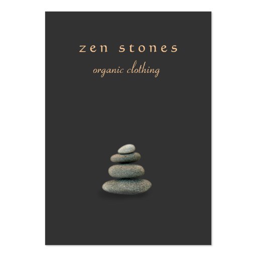 New Age Zen Stones Chubby Business Card (front side)