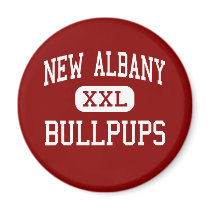 New Albany - Bullpups - Middle - New Albany Fridge Magnets
