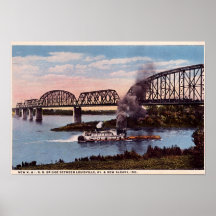 New Albany Indiana Ohio River Railroad Bridge Posters