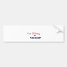 New Albany Mississippi City Classic Bumper Sticker