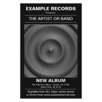 New Album Launch - Black Personalized Flyer