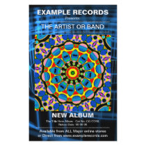 New Album Launch - Blue Spiral Textured Personalized Flyer