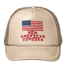 New American Citizen with American Flag Mesh Hat