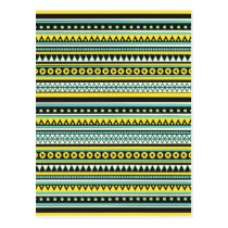 aztec, andes, tribal, vintage, pattern, funny, art, postcard, ethnic, fashion, mayan, geometric, decorative, abstract, retro, trendy, chic, fun, postage, Postcard with custom graphic design