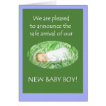 New Baby Announcement Notecard
