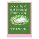 New Baby Announcement Notecard