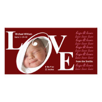 New Baby Announcement - Valentine Photo Cards