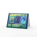 New baby boy announcement card