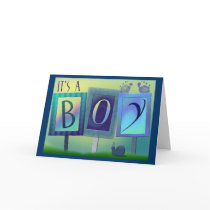 New baby boy announcement card by aslentz New baby boy announcement card