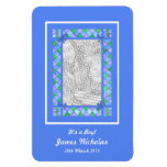New Baby Boy Announcement Flexible Magnet