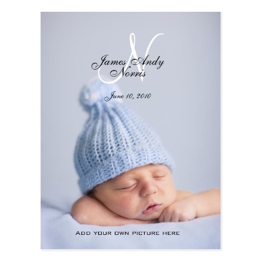 baby announcement postcards