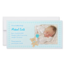 New Baby Boy Announcement photo cards