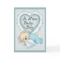 New Baby Boy Bear cards by RainbowCards New Baby Boy Bear cards
