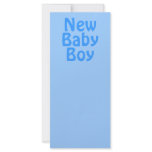 New Baby Boy. Blue. Custom Rack Card