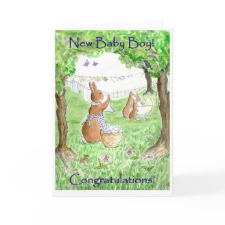 New Baby Boy Congratulations Card