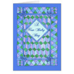 New Baby Boy Congratulations - Cot Quilt Card