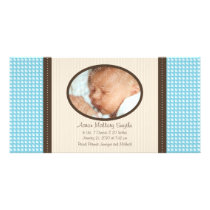 New Baby Boy Pattern Baby Birth Photo Card photo cards