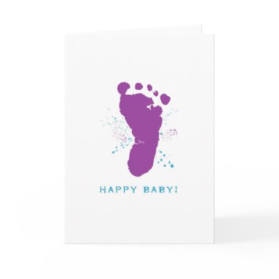 New Baby Card: Footprint by jenimp