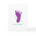 New Baby Card: Footprint by jenimp New Baby Card: Footprint