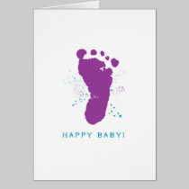 New Baby Card: Footprint cards