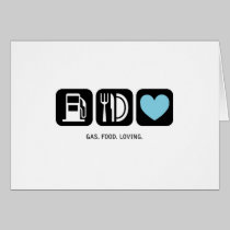 New Baby Card: Gas-Food-Loving (Boy) cards