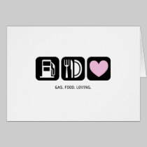 New Baby Card: Gas-Food-Loving (Girl) cards