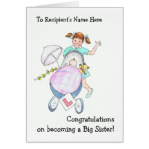 New Baby Congratulations Card for Sister