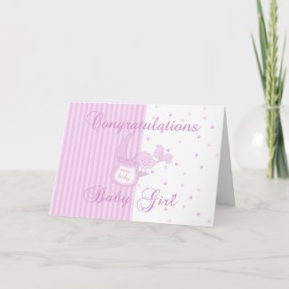 New Baby Congratulations - New Baby Girl Card card