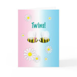 New Baby Congratulations Twins Boy and Girl Greeting Card