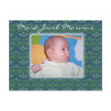 New Baby damask background postcards
