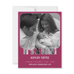 New Baby Girl Announcement Photo Card invitations