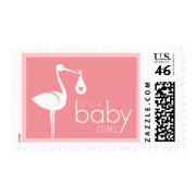 New Baby Girl Announcement stamps stamp
