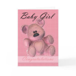 New Baby Girl Congratulations Card