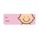 New Baby Girl Pink Gift Tag Labels labels