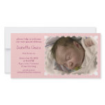 New Baby Girl Stamp Photo Card Announcements photo cards