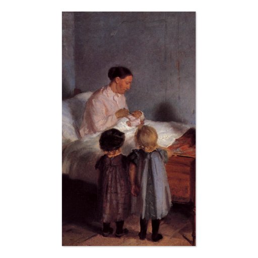 New baby little brother painting Dutch art Ancher Business Cards (front side)