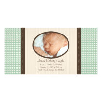 New Baby Pattern Baby Birth Photo Card photo cards