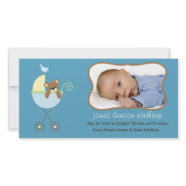 New Baby Photo Announcement Card photo cards by SoCalTeeShirts New Baby Photo Announcement Card photo cards