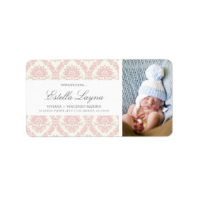 NEW BABY PINK DAMASK | ADDRESS LABELS