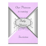 NEW Baby Shower Party Pink Silver  Invitation